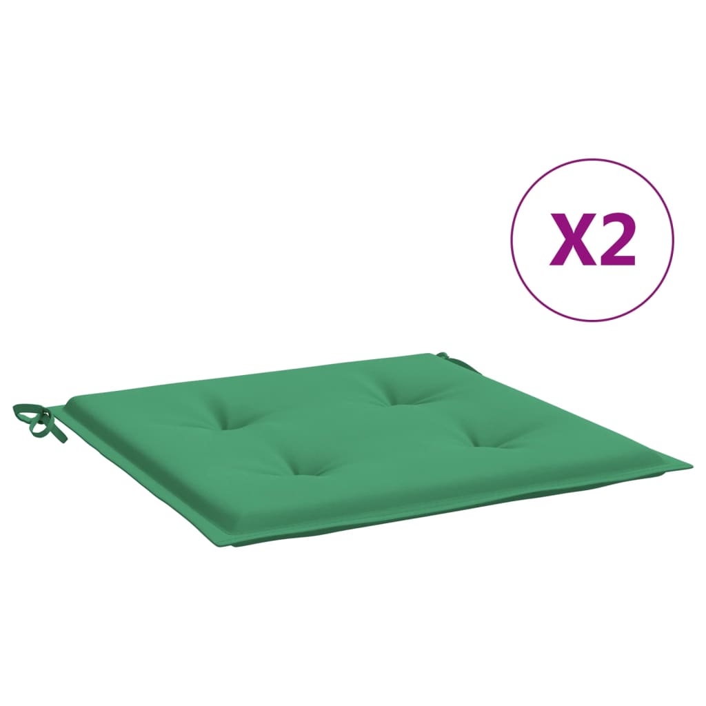 Gartenstuhl-Kissen 2 Stk. Grün 50x50x4 cm Oxford-Gewebe