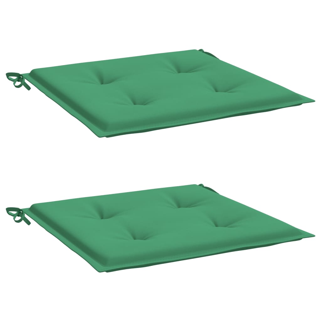 Gartenstuhl-Kissen 2 Stk. Grün 50x50x4 cm Oxford-Gewebe