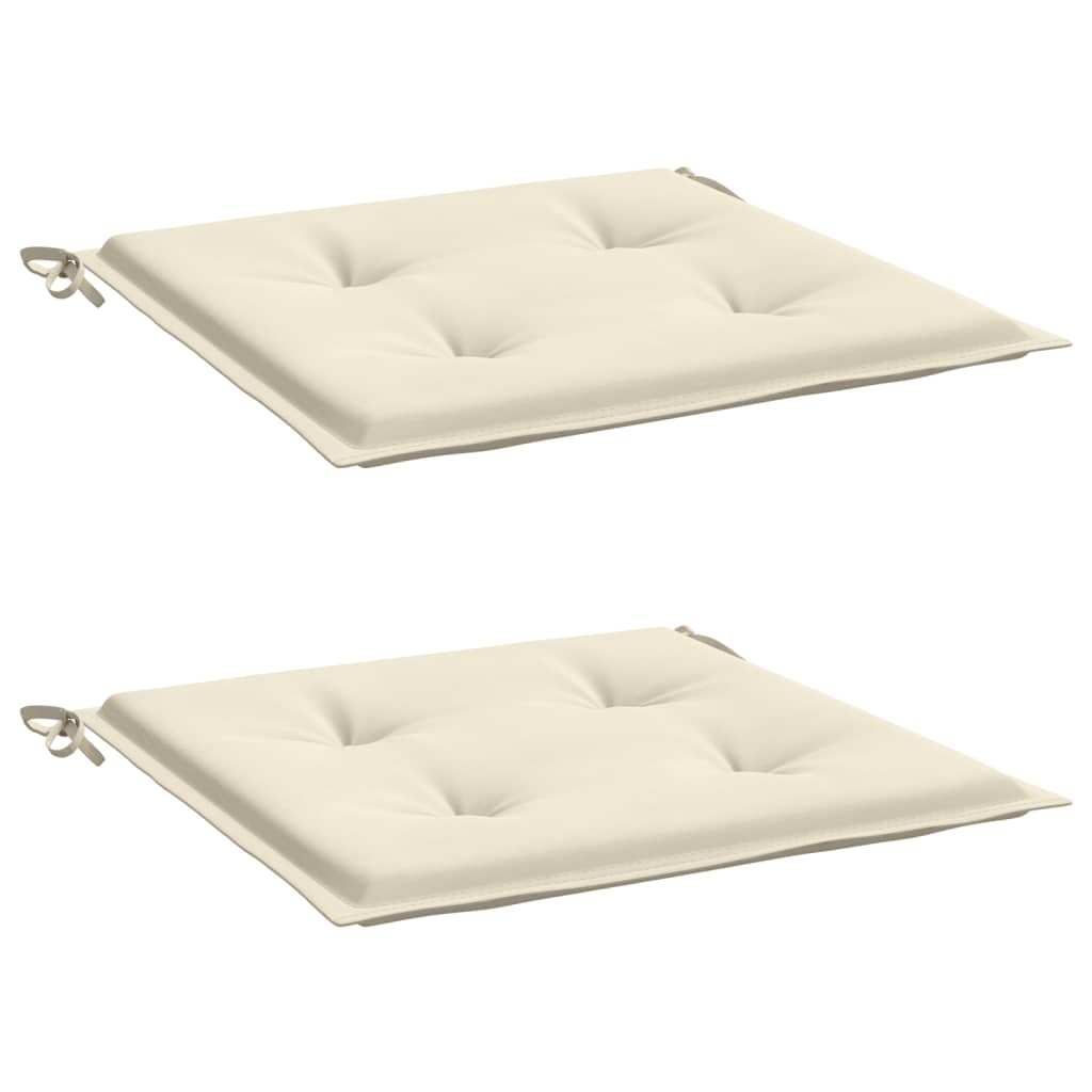 Gartenstuhl-Kissen 2 Stk. Creme 50x50x4 cm Oxford-Gewebe