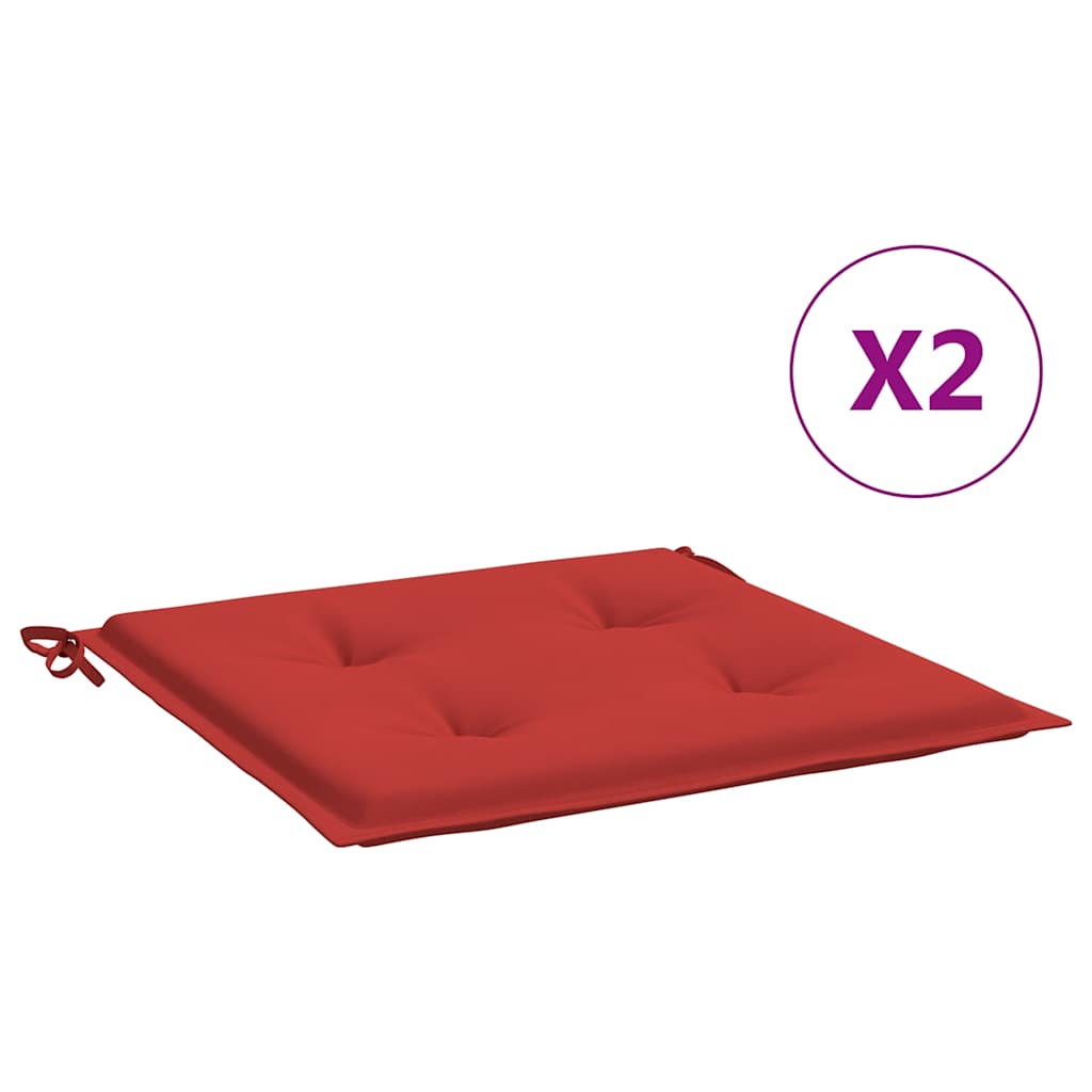 Gartenstuhl-Kissen 2 Stk. Rot 50x50x4 cm Oxford-Gewebe