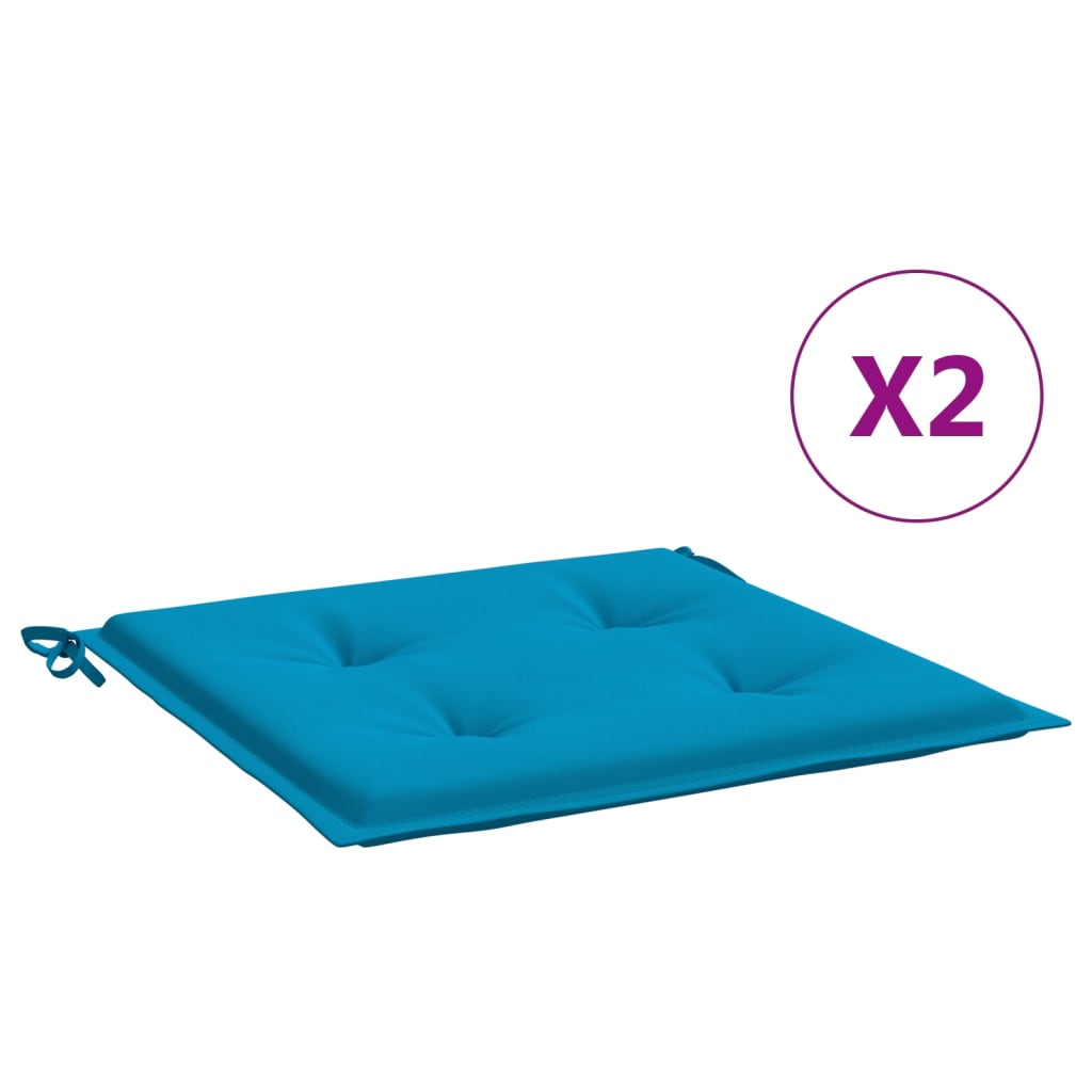 Gartenstuhl-Kissen 2 Stk. Blau 50x50x4 cm Oxford-Gewebe