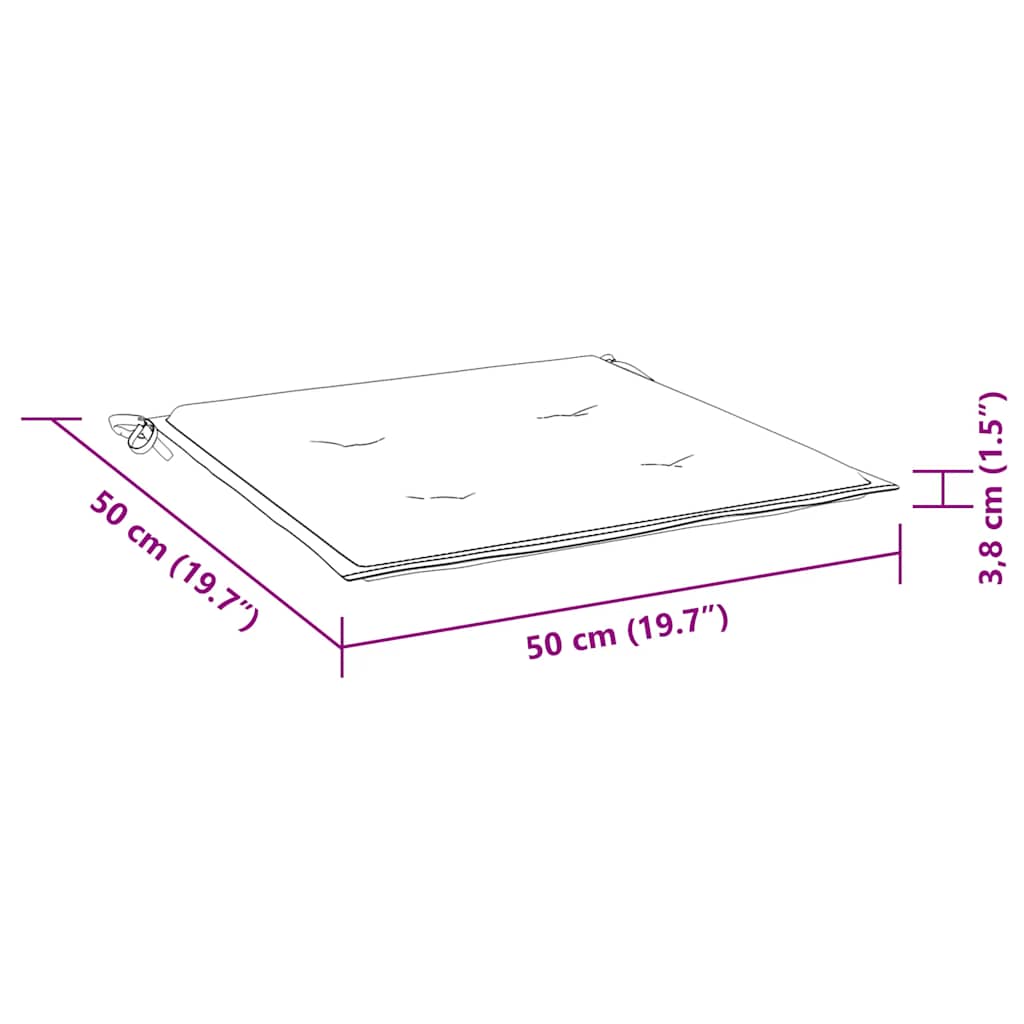 Gartenstuhl-Kissen 2 Stk. Anthrazit 50x50x3 cm Oxford-Gewebe