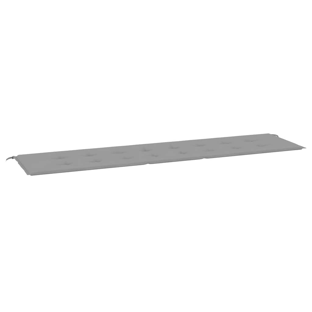 Gartenbank-Auflage Grau 200x50x4 cm Oxford-Gewebe