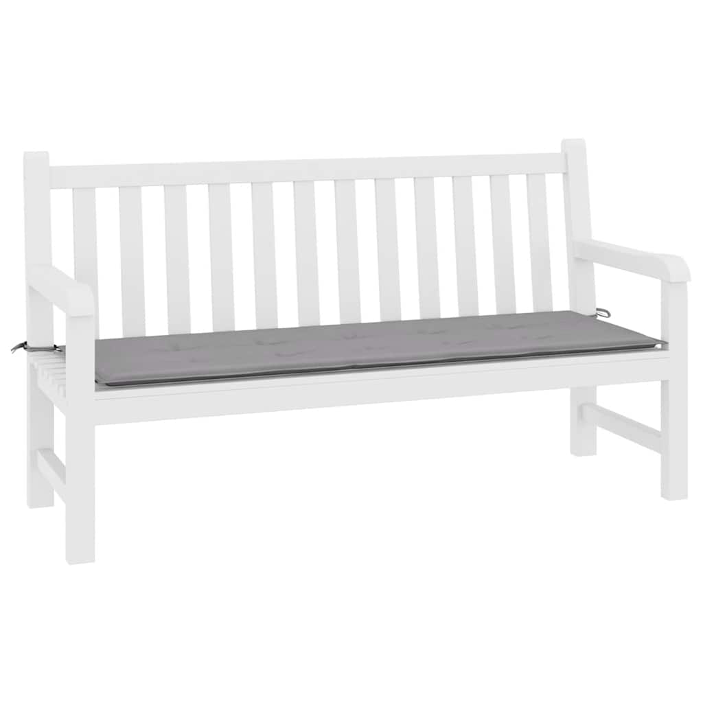 Gartenbank-Auflage Grau 200x50x4 cm Oxford-Gewebe
