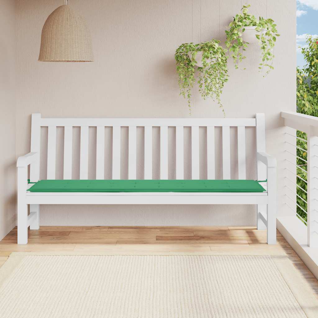 Gartenbank-Auflage Grün 200x50x3 cm Oxford-Gewebe