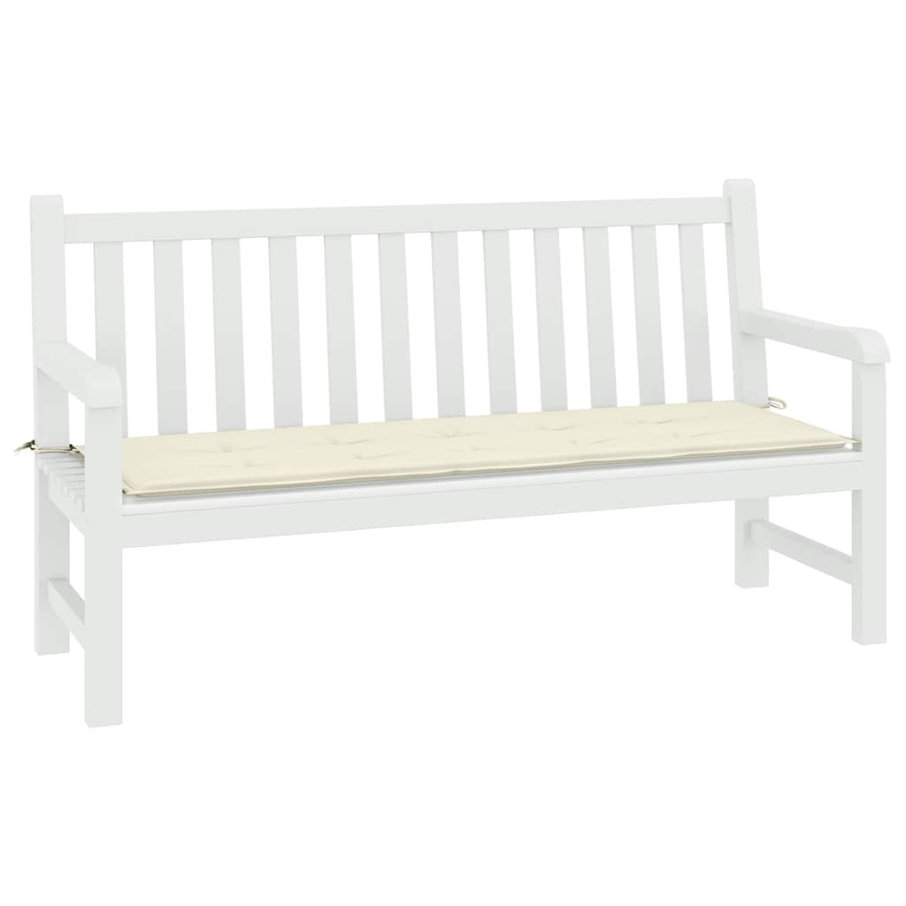Gartenbank-Auflage Creme 200x50x4 cm Oxford-Gewebe