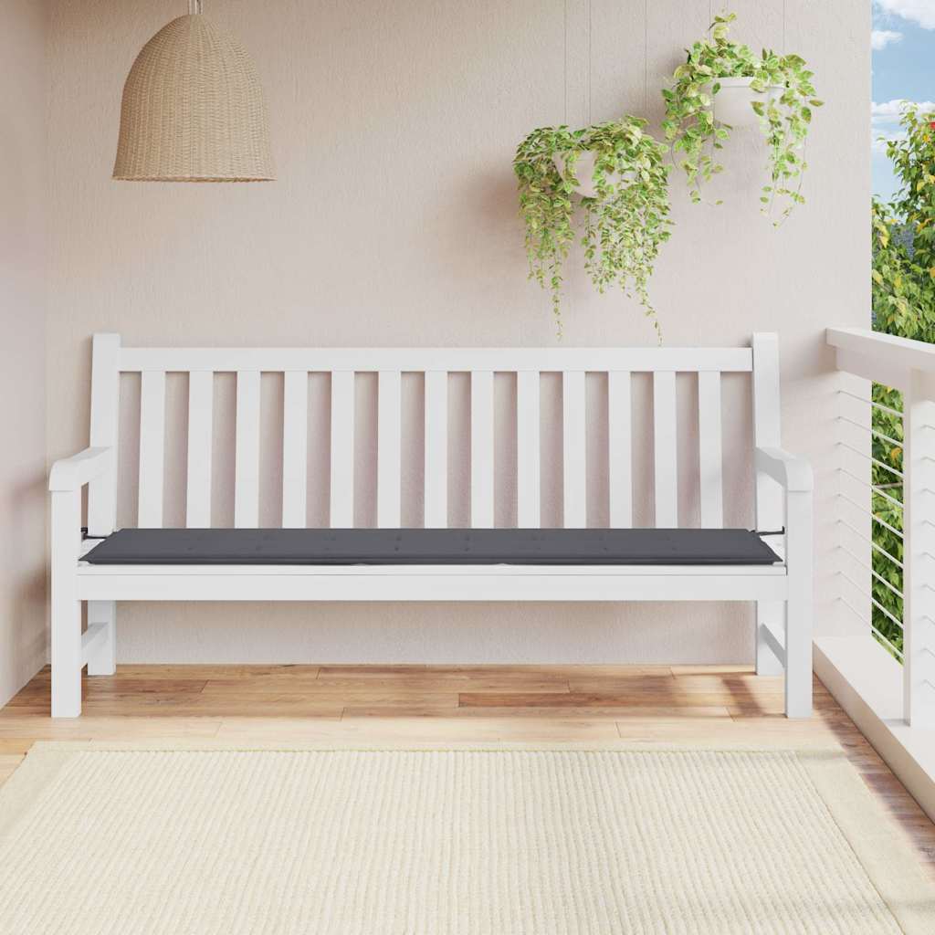 Gartenbank-Auflage Anthrazit 200x50x4 cm Oxford-Gewebe