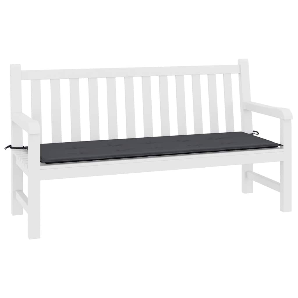 Gartenbank-Auflage Schwarz 200x50x4 cm Oxford-Gewebe