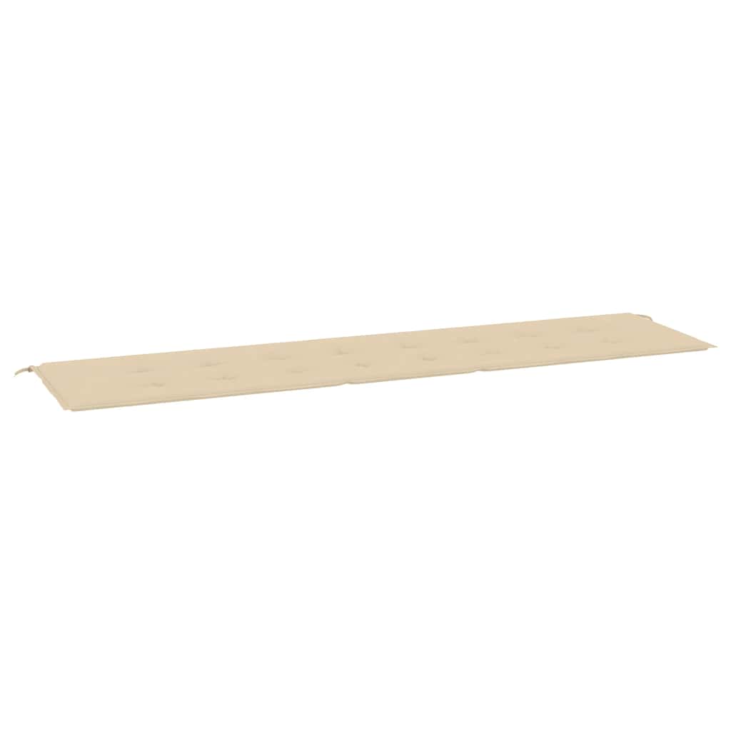 Gartenbank-Auflage Beige 200x50x4 cm Oxford-Gewebe