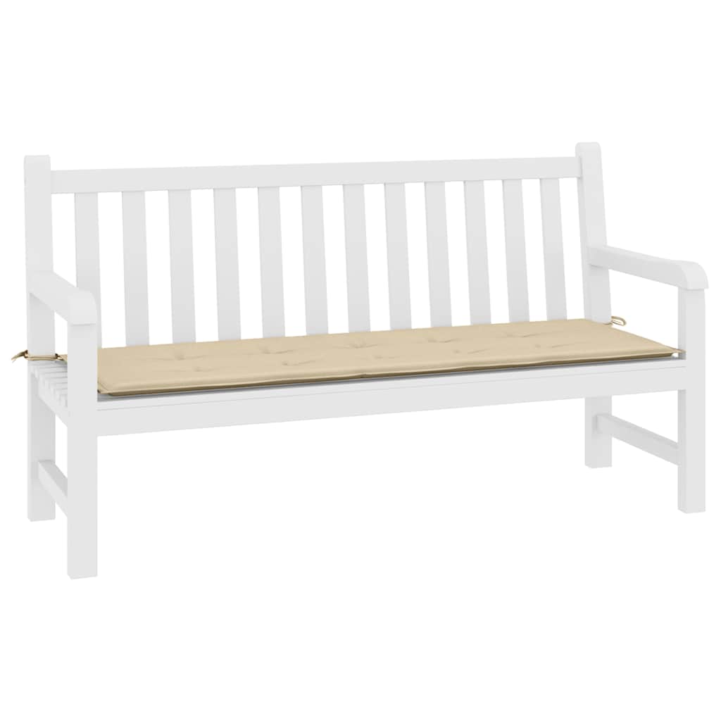 Gartenbank-Auflage Beige 200x50x4 cm Oxford-Gewebe
