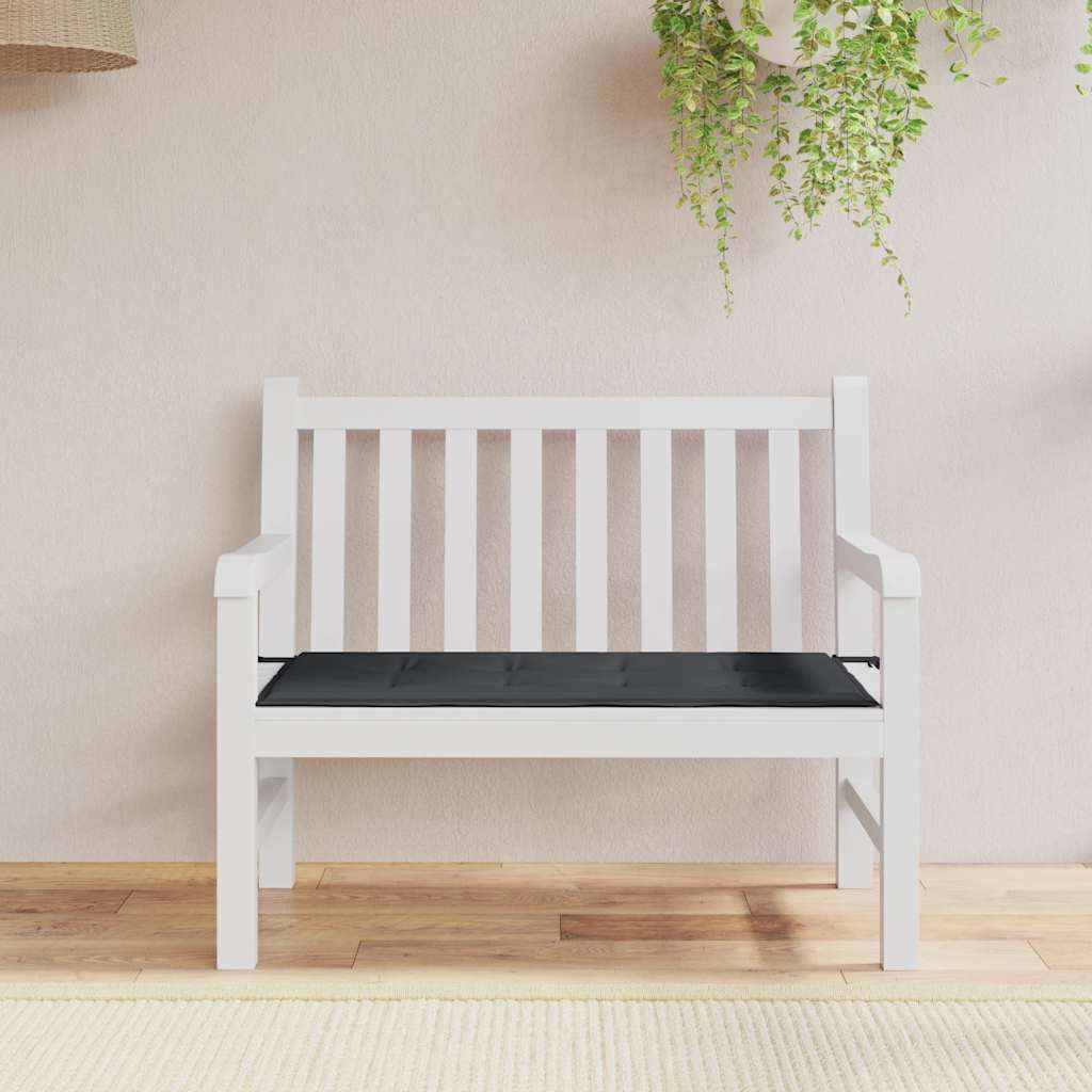 Gartenbank-Auflage Schwarz 120x50x4 cm Oxford-Gewebe
