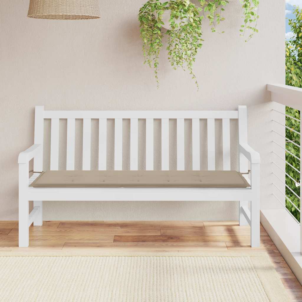 Gartenbank-Auflage Taupe 150x50x4 cm Oxford-Gewebe