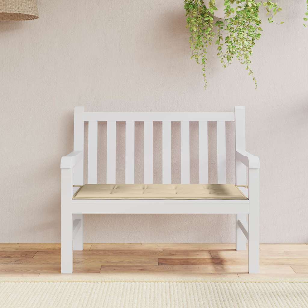 Gartenbank-Auflage Beige 120x50x4 cm Oxford-Gewebe