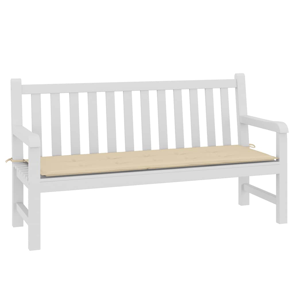 Gartenbank-Auflage Beige 150x50x2 cm Oxford-Gewebe