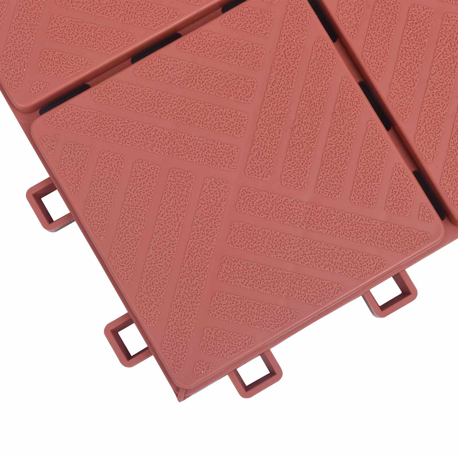 Terrassenfliese 10 pcs Rot 30,5 x 30,5 x 2,2 cm Polypropylen