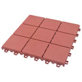 Terrassenfliese 10 pcs Rot 30,5 x 30,5 x 2,2 cm Polypropylen