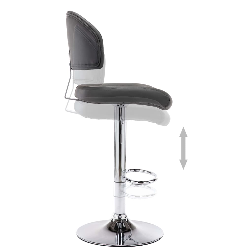 Barhocker Grau Kunstleder
