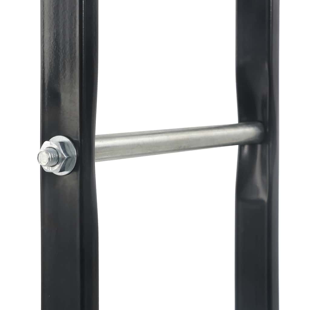 Brennholzregal Schwarz 40×25×200 cm Stahl