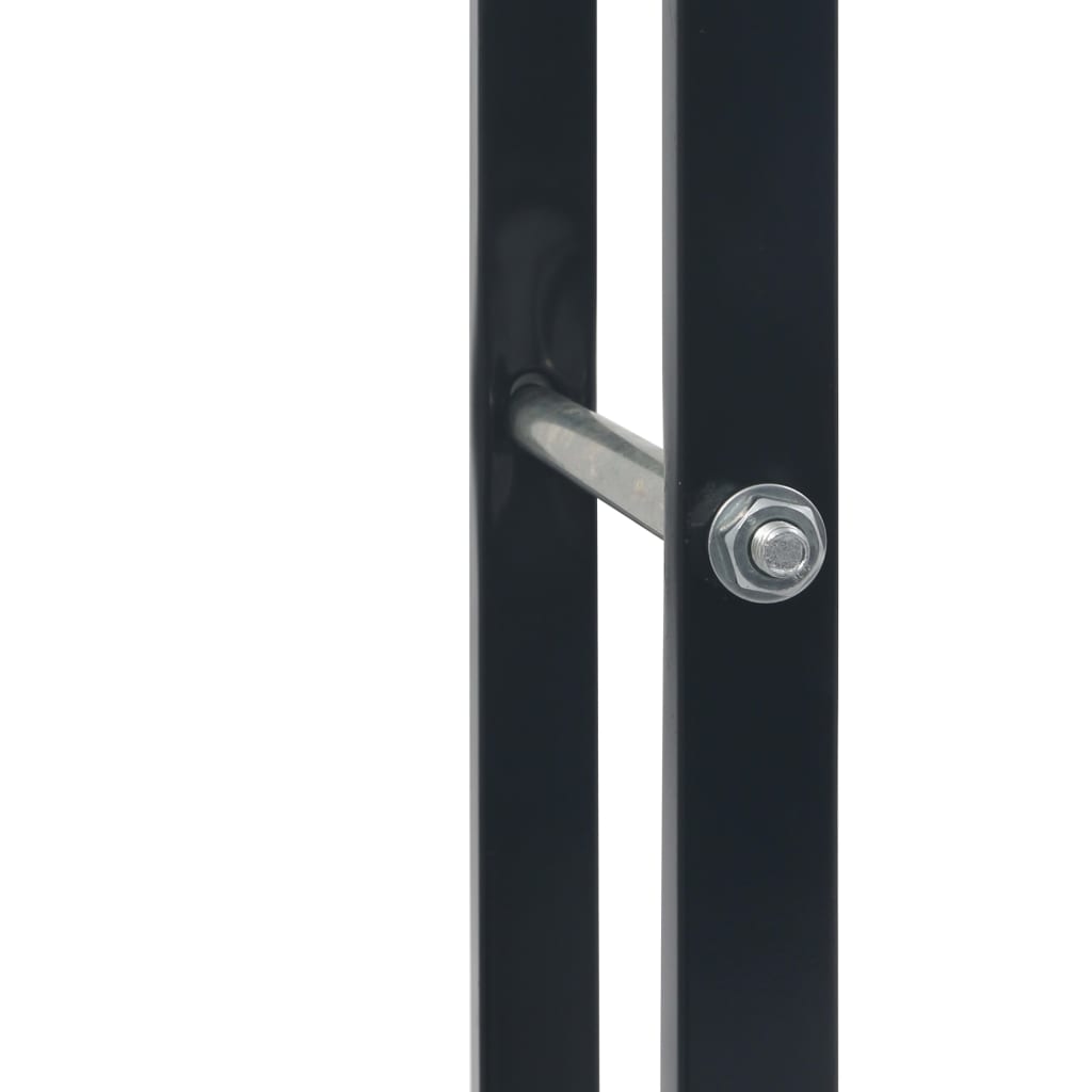 Brennholzregal Schwarz 80×25×100 cm Stahl