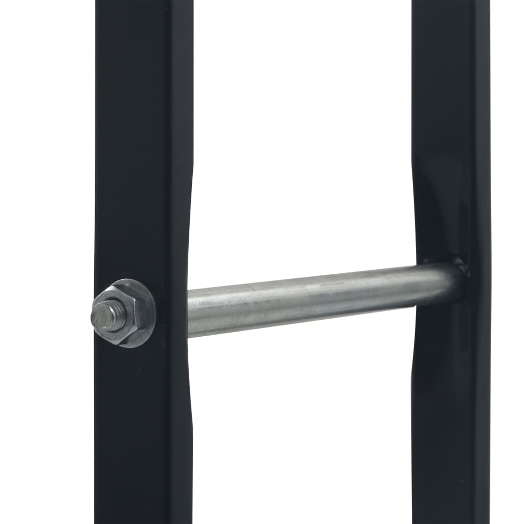 Brennholzregal Schwarz 100×25×100 cm Stahl