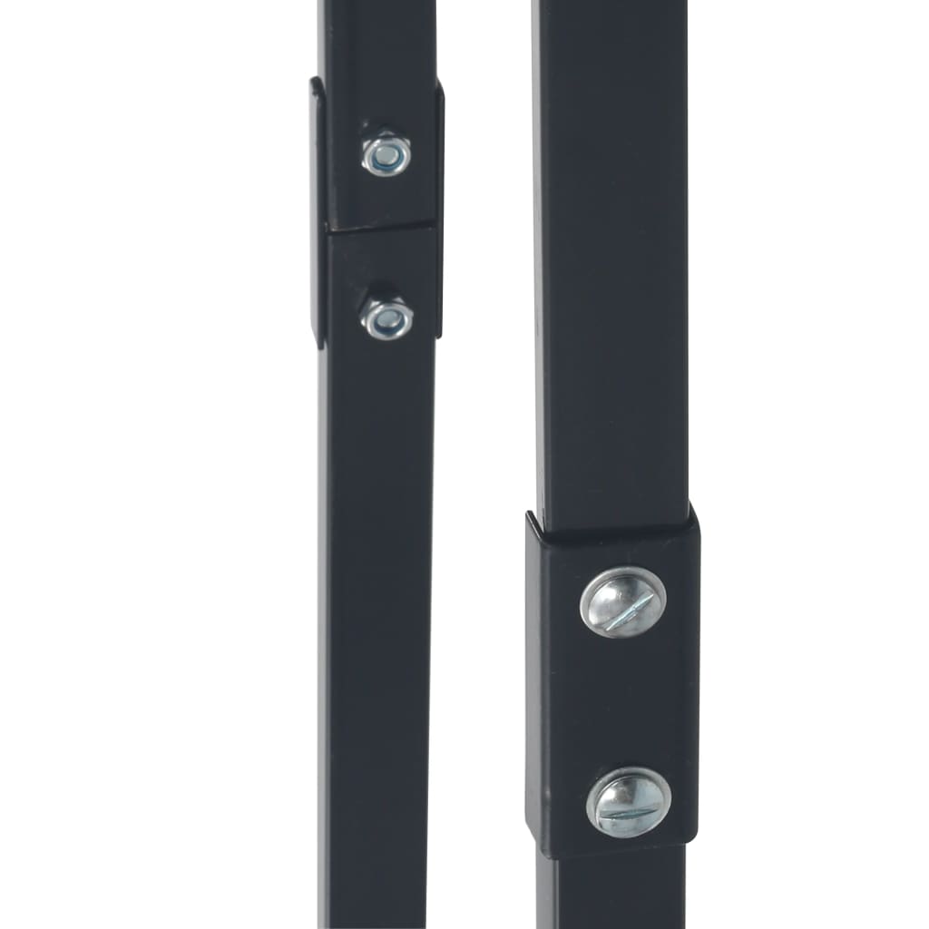 Brennholzregal Schwarz 100×25×100 cm Stahl