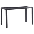 Gartentisch Schwarz 123 x 60 x 74 cm Poly Rattan