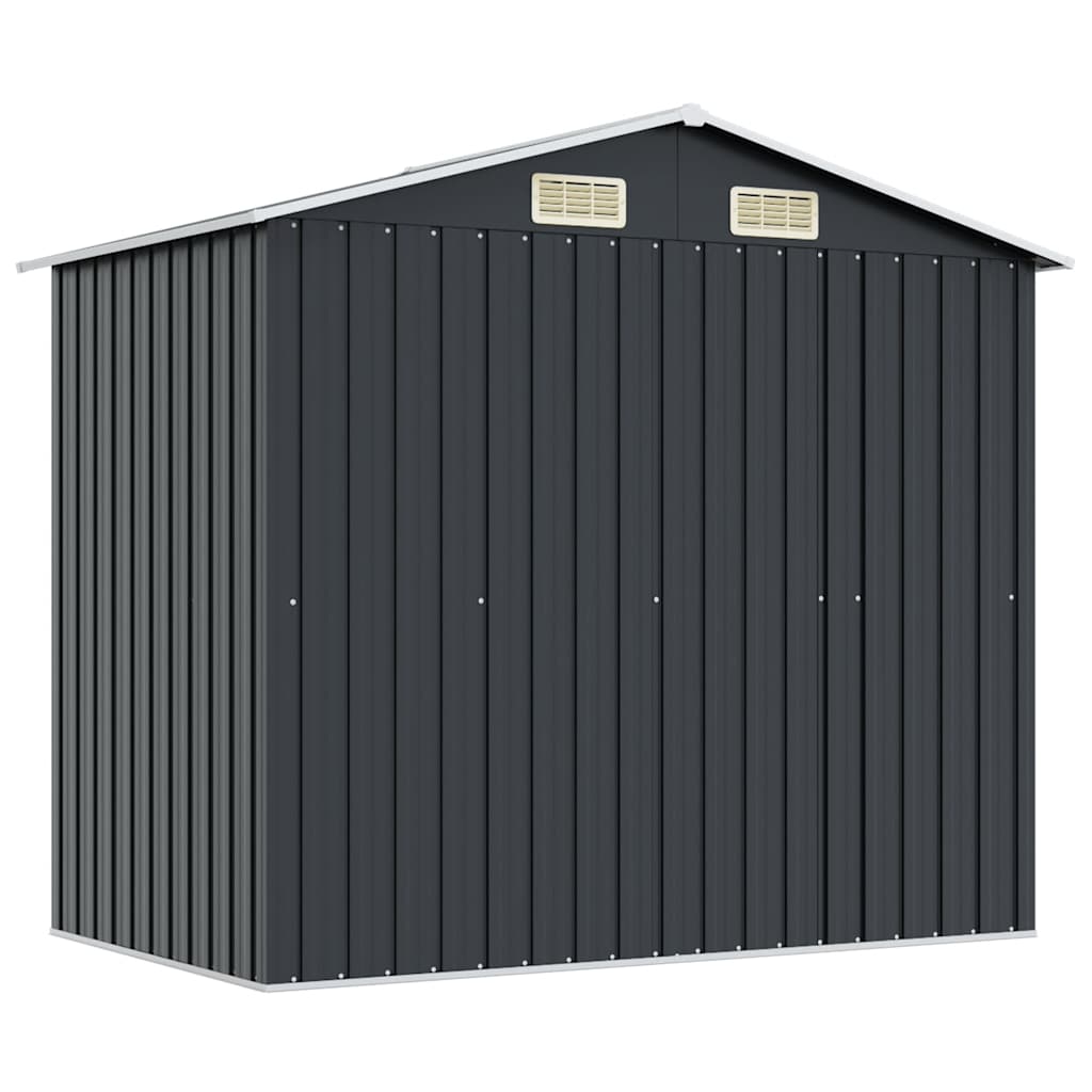 Gartenschuppen Anthrazit Stahl 204 x 132 x 186 cm