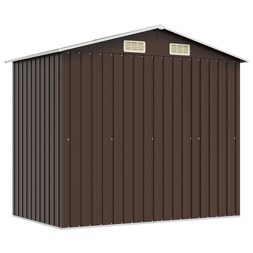 Geräteschuppen Braun 204x132x186 cm Stahl