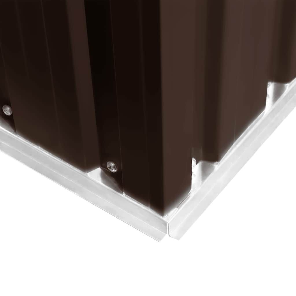 Geräteschuppen Braun 257x205x178 cm Stahl