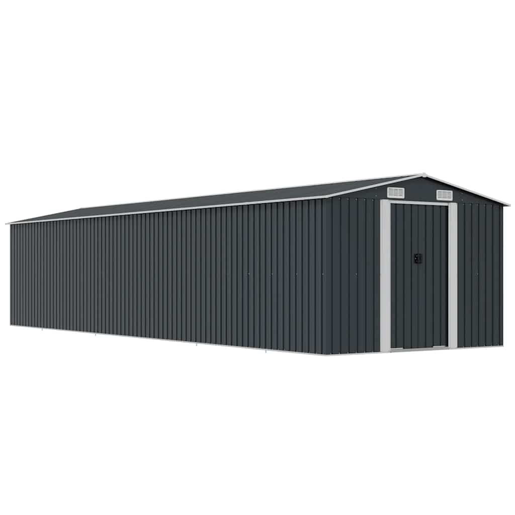 Gerätehaus Anthrazit 257x779x181 cm Verzinkter Stahl