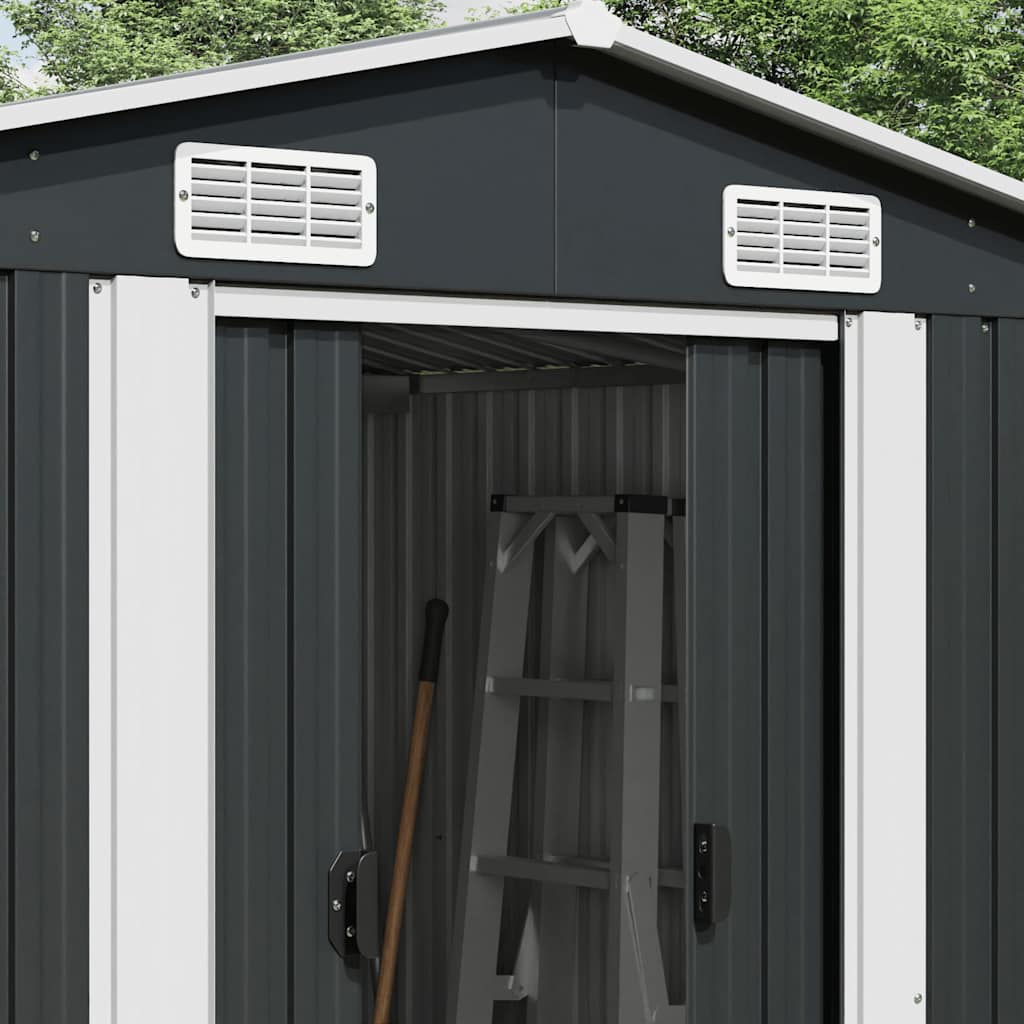Gerätehaus Anthrazit 257x779x181 cm Verzinkter Stahl