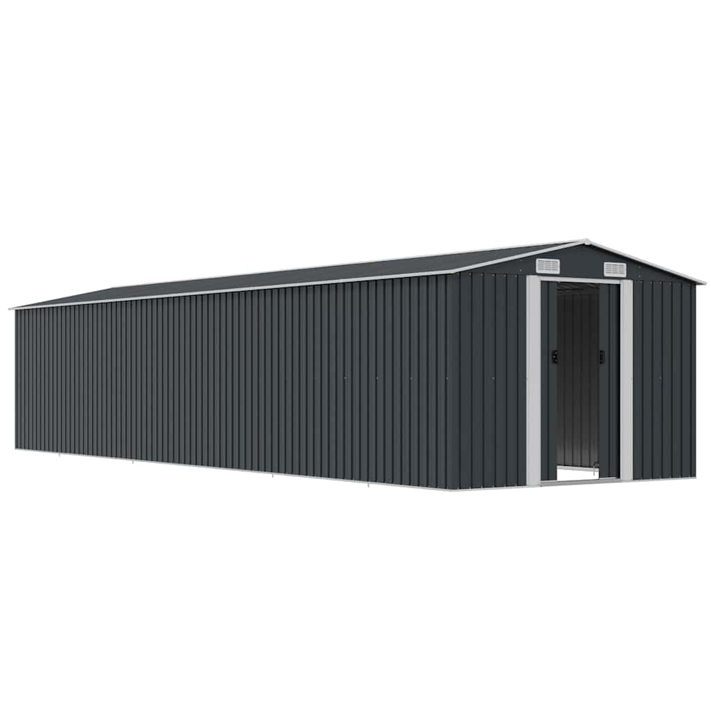 Gerätehaus Anthrazit 257x779x181 cm Verzinkter Stahl