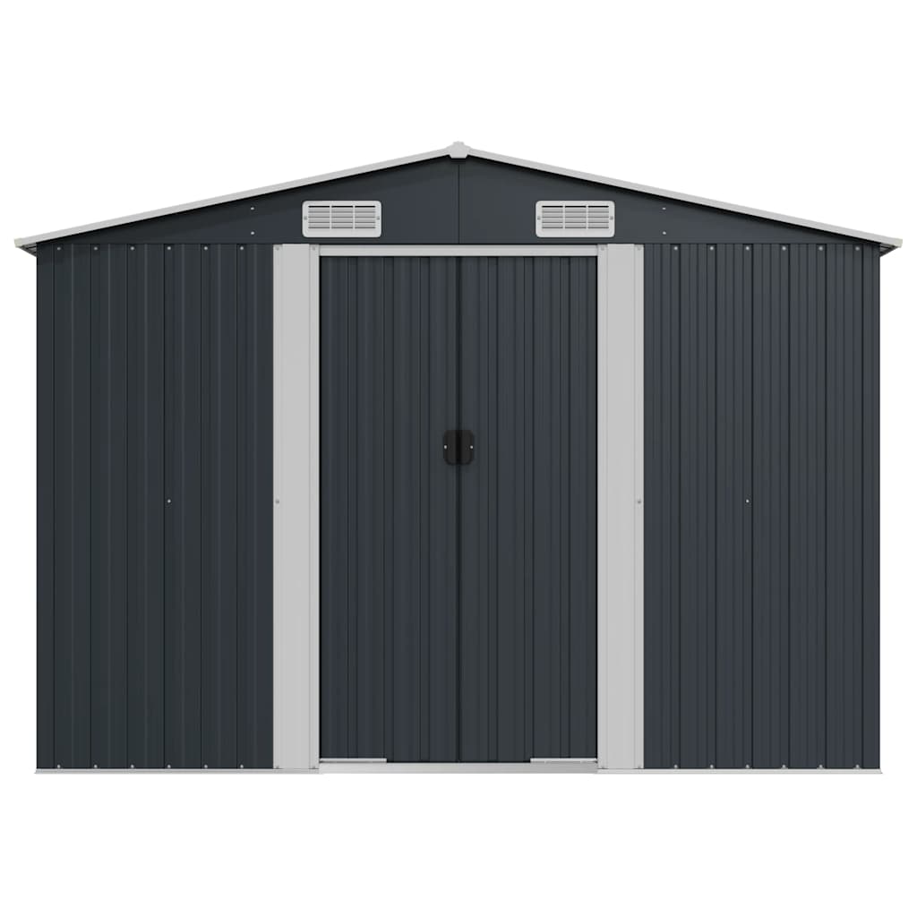Gerätehaus Anthrazit 257x779x181 cm Verzinkter Stahl