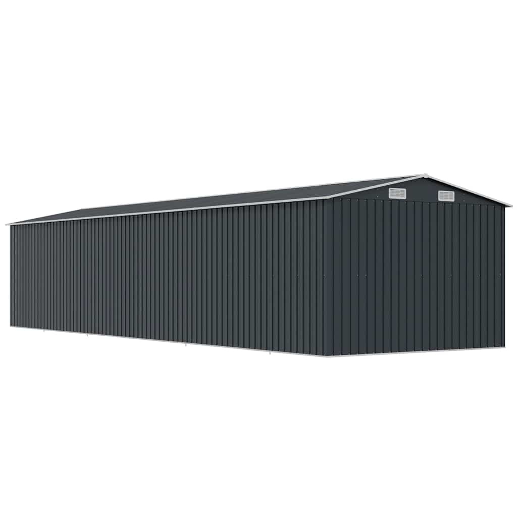 Gerätehaus Anthrazit 257x779x181 cm Verzinkter Stahl