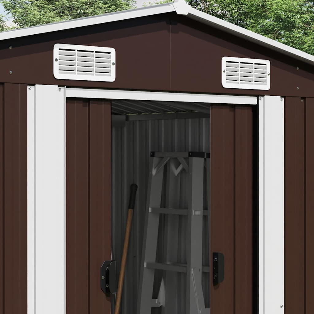 Gerätehaus Braun 257x779x181 cm Verzinkter Stahl