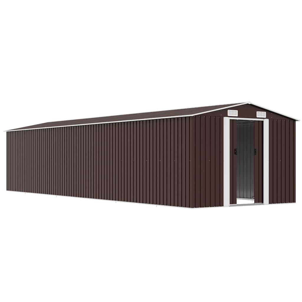 Gerätehaus Braun 257x779x181 cm Verzinkter Stahl