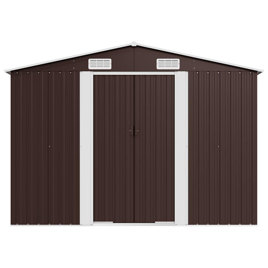 Gerätehaus Braun 257x779x181 cm Verzinkter Stahl