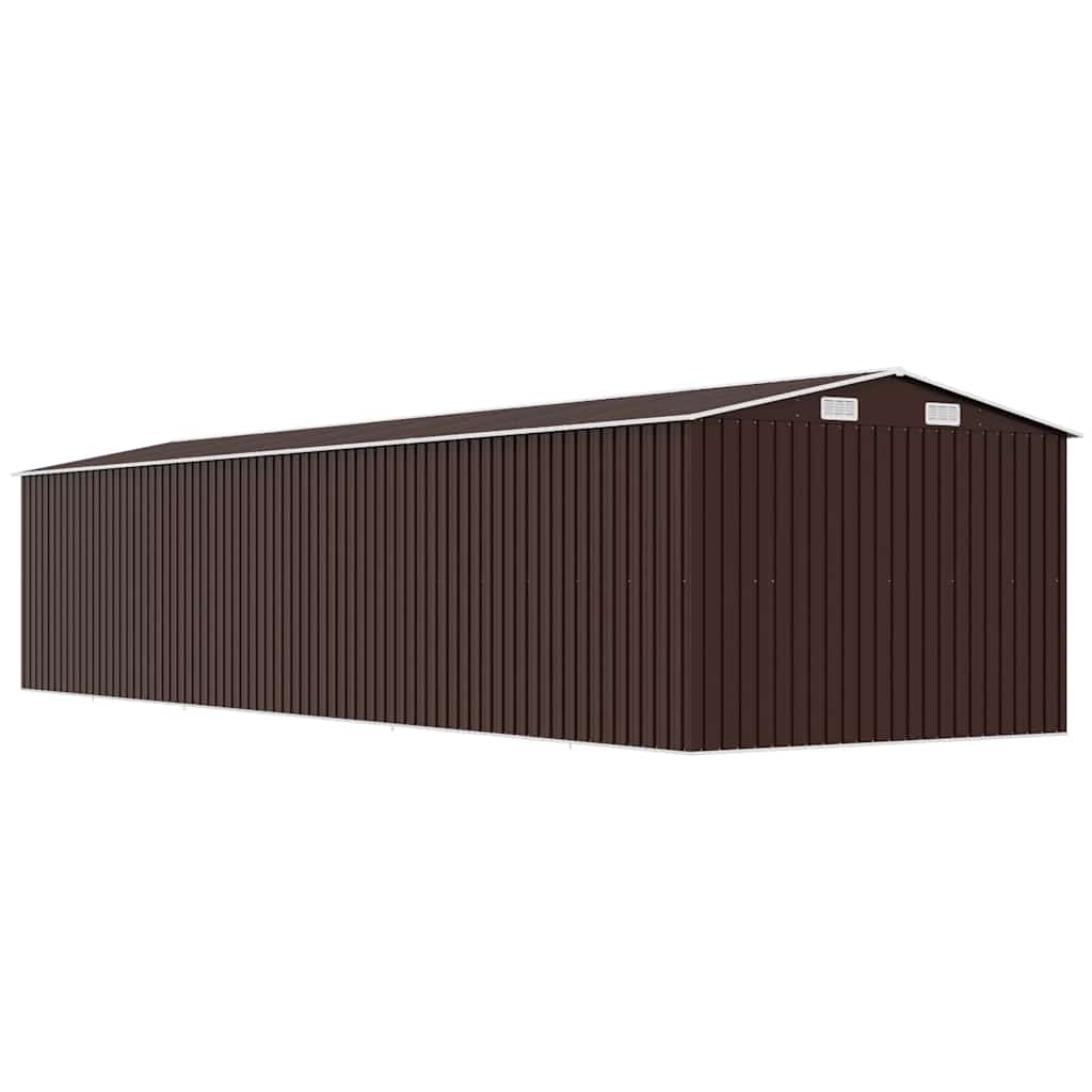 Gerätehaus Braun 257x779x181 cm Verzinkter Stahl