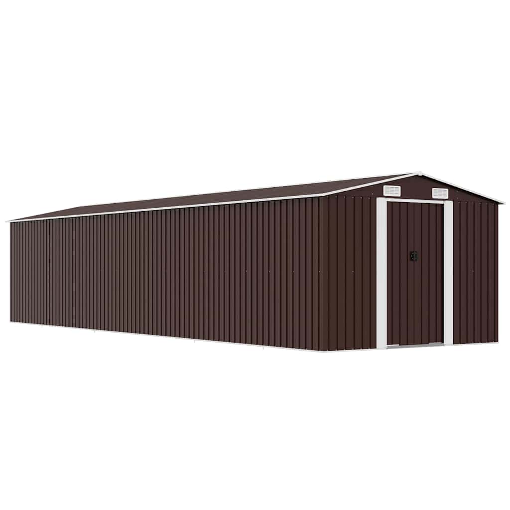 Gerätehaus Braun 257x990x181 cm Verzinkter Stahl
