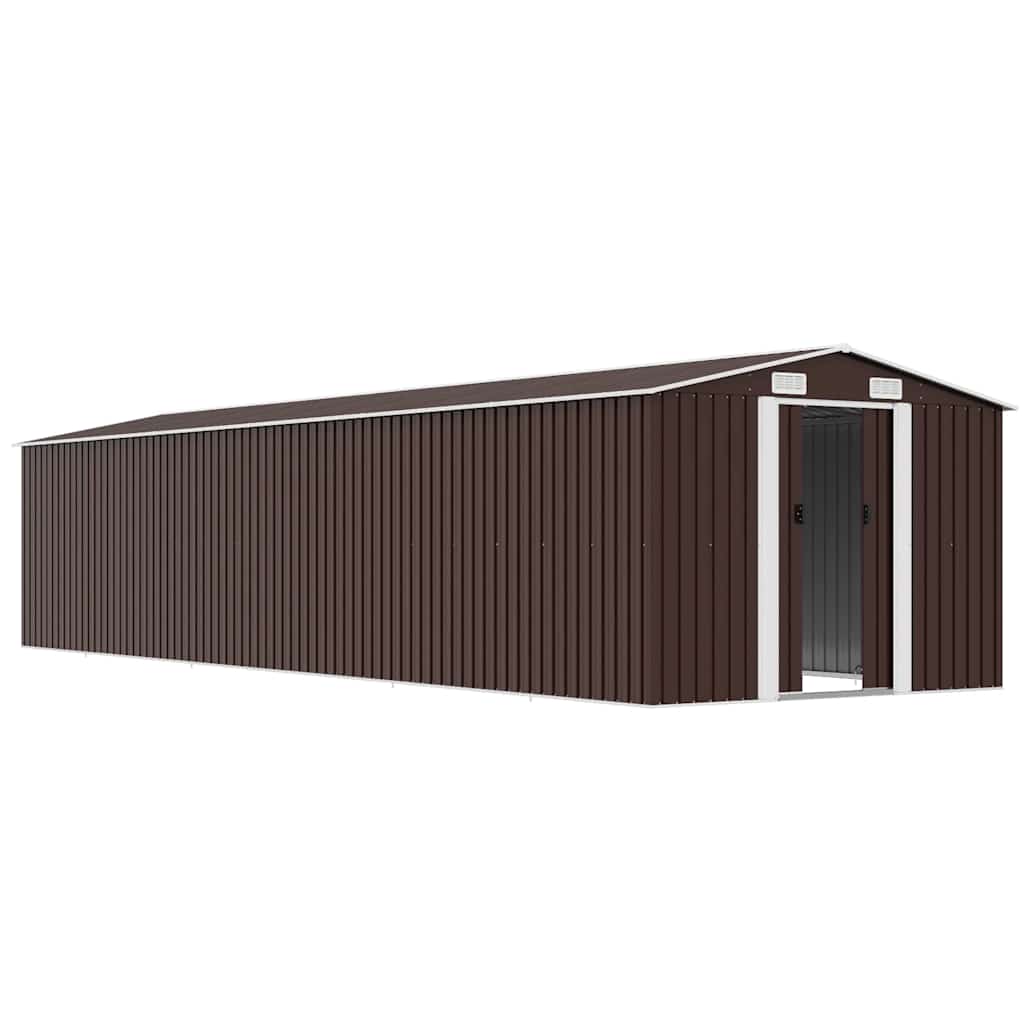 Gerätehaus Braun 257x990x181 cm Verzinkter Stahl