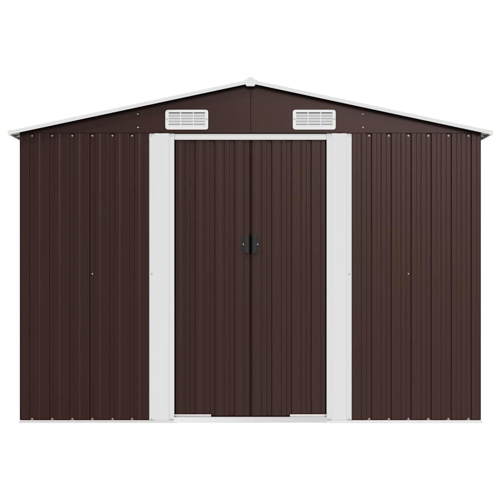 Gerätehaus Braun 257x990x181 cm Verzinkter Stahl