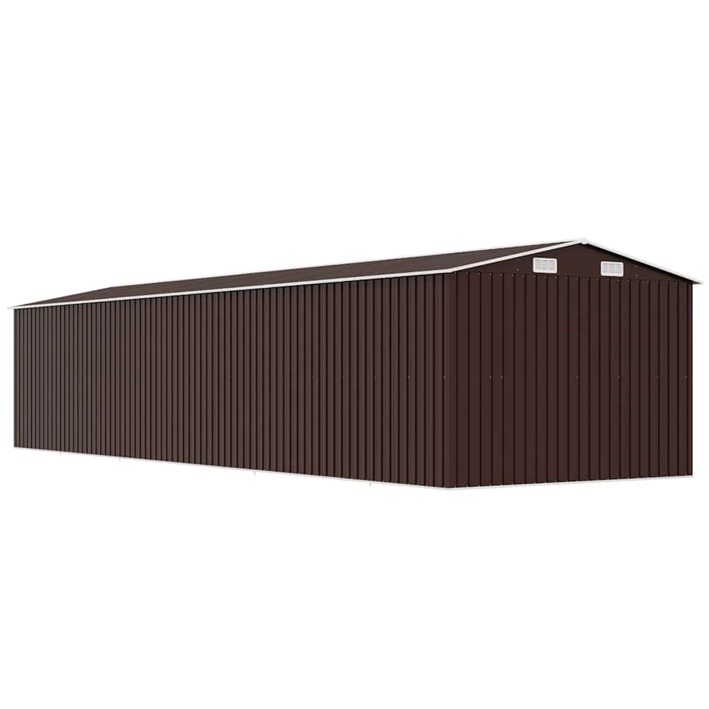 Gerätehaus Braun 257x990x181 cm Verzinkter Stahl