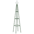 Garten-Rankhilfen 2 Stk. Dunkelgrün 35x35x195 cm Eisen