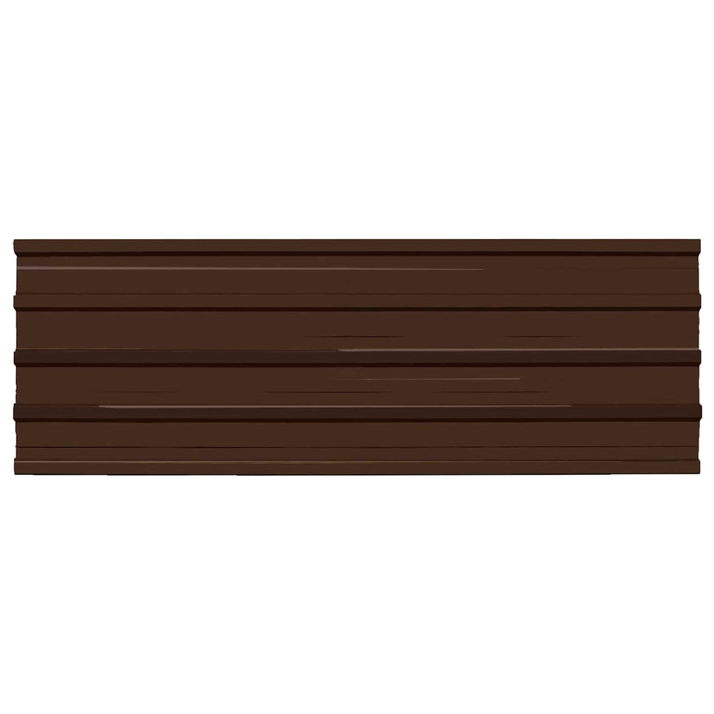 Dachpaneel 12 pcs Braun 129 x 45 cm Verzinkter Stahl