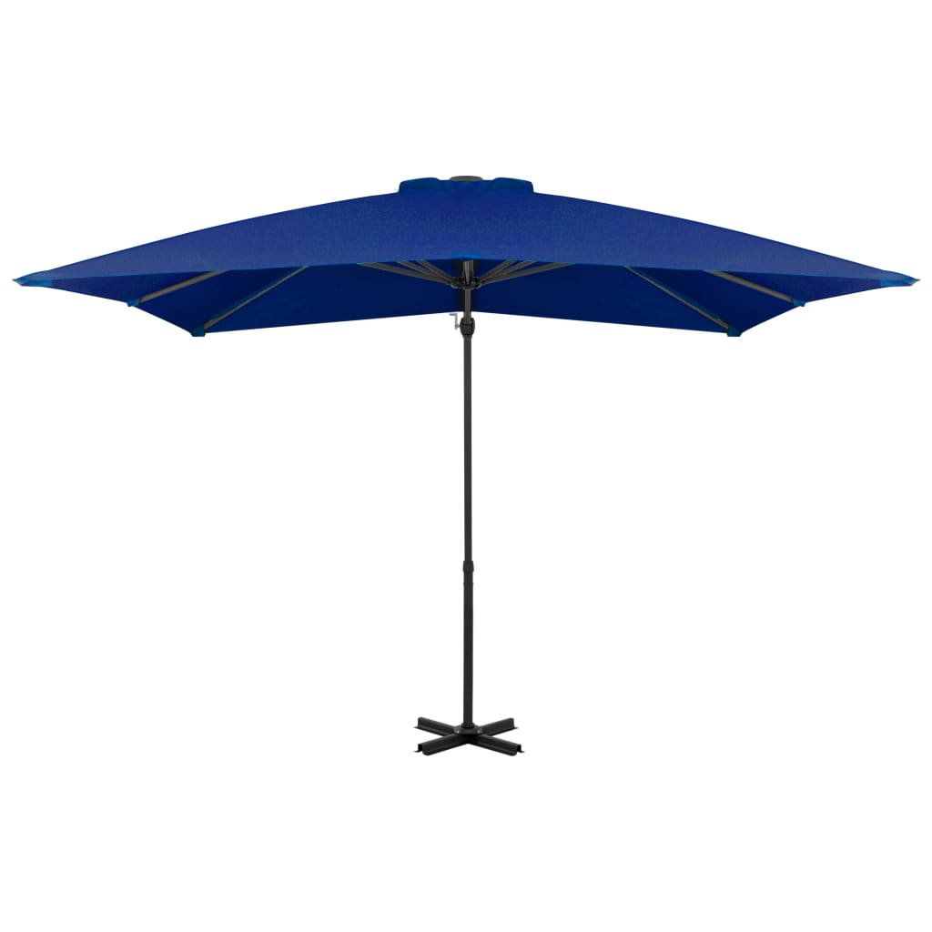 Ampelschirm mit Aluminium-Mast 250x250 cm Azurblau