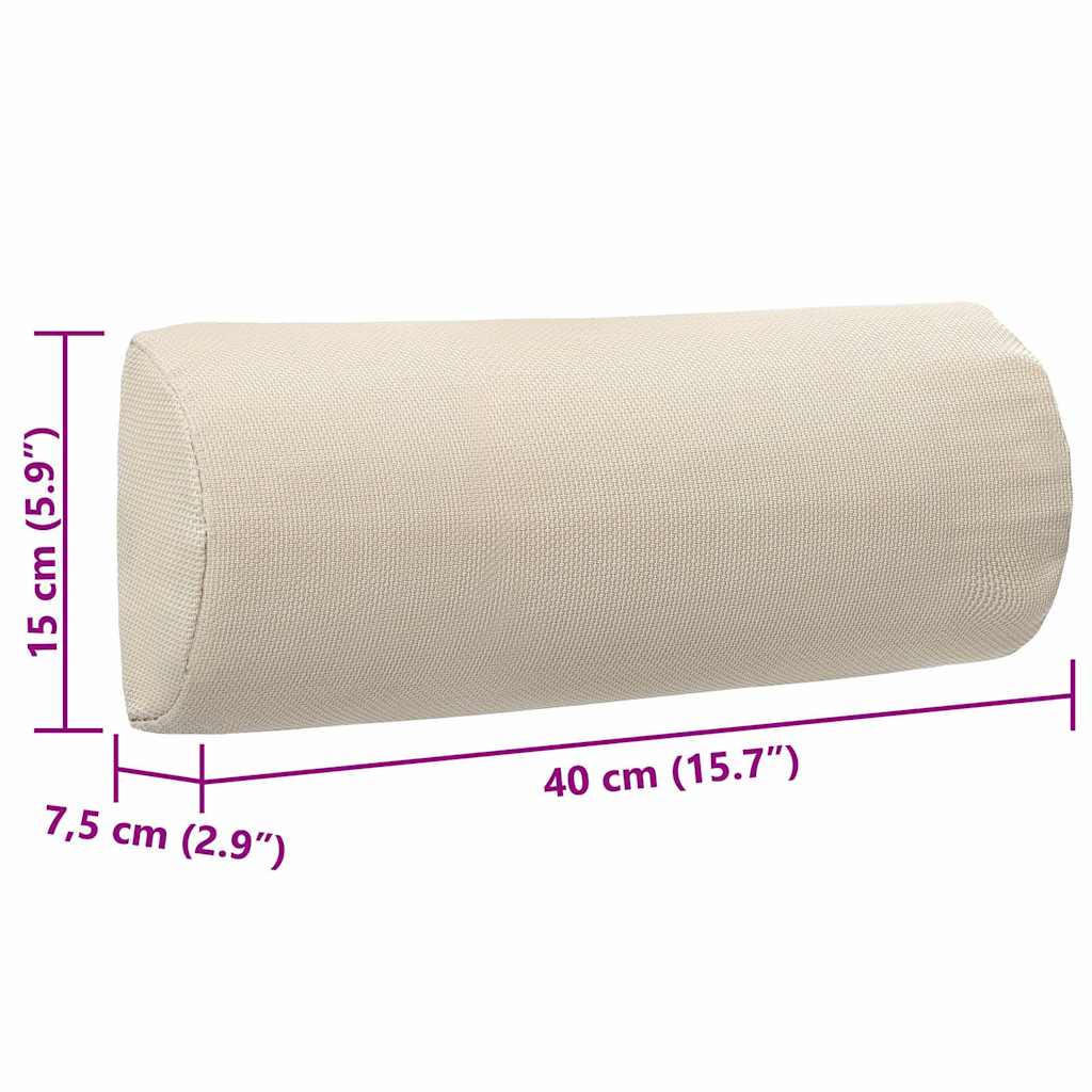 Kopfstütze für Liegestuhl Cremeweiß 40 x 7,5 x 15 cm Textilene
