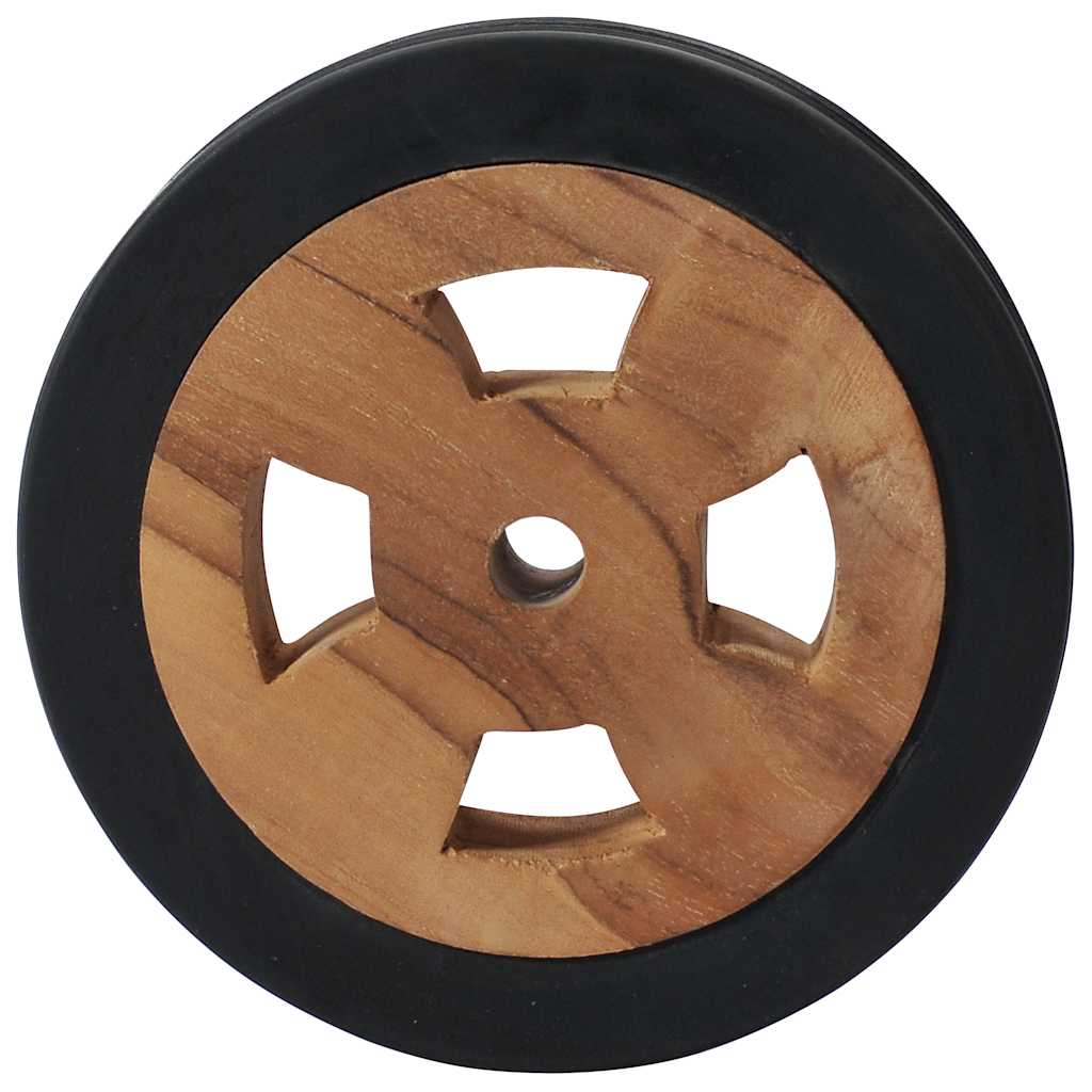 Ersatzräder für Sonnenliege 2 Stk. Massivholz Teak