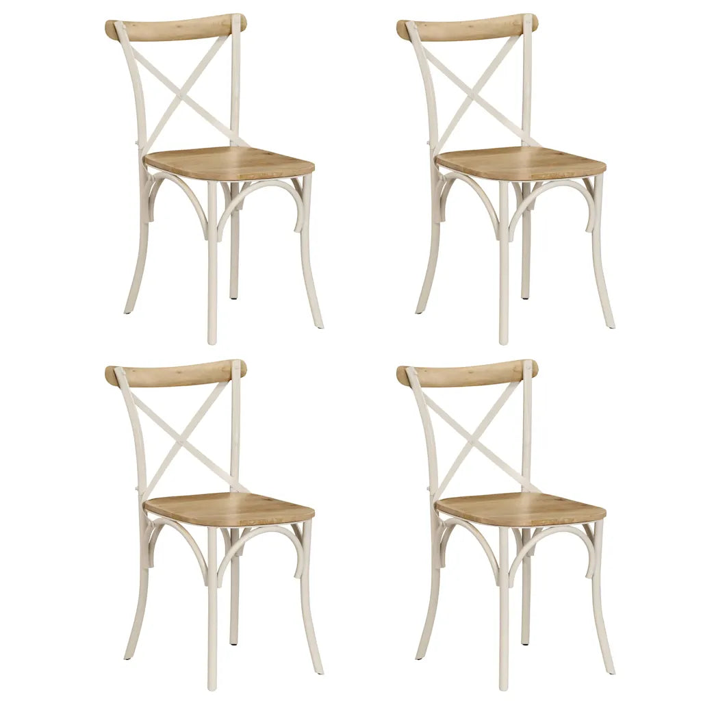 Esszimmerstühle im 4er-Set aus Mango-Massivholz