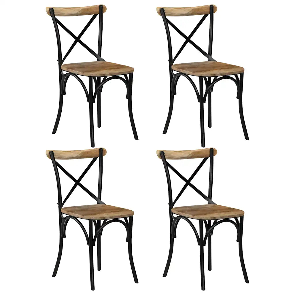 Esszimmerstühle im 4er-Set aus Mango-Massivholz