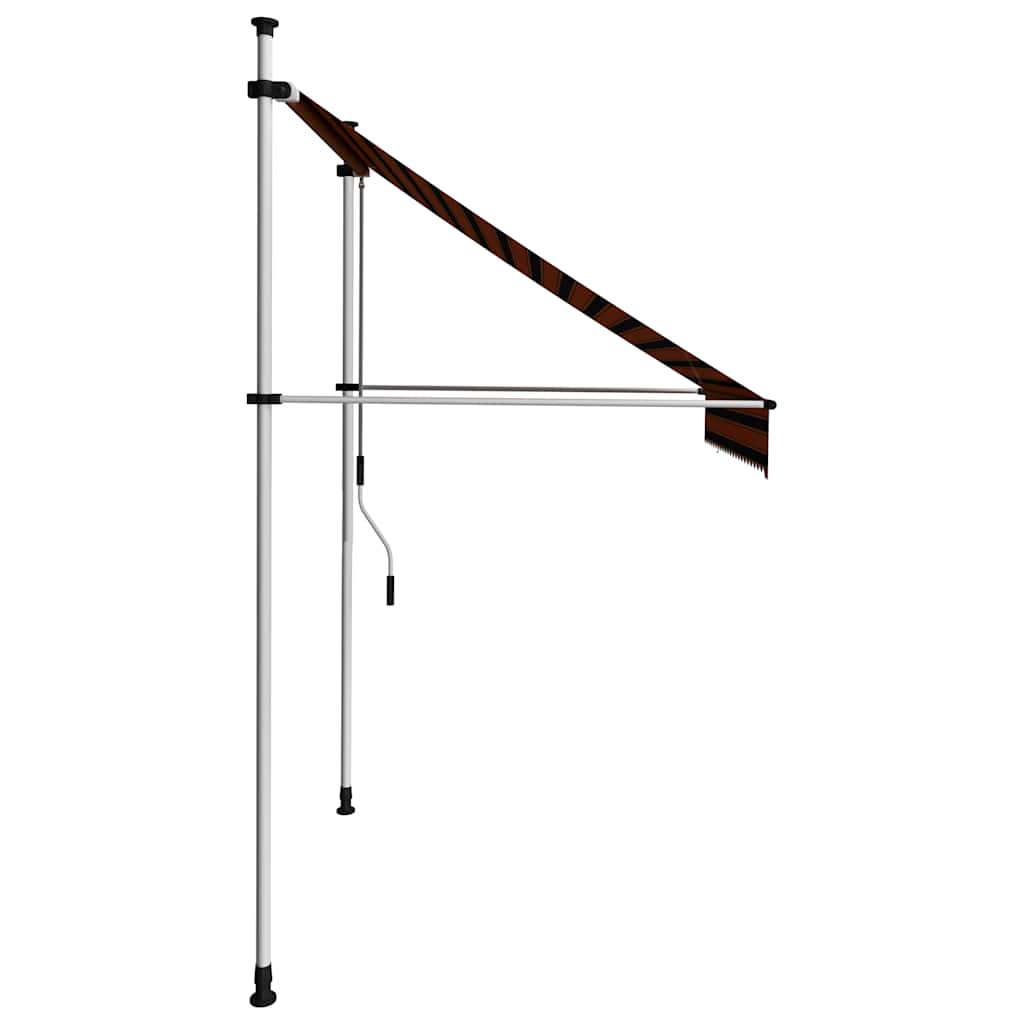 Einziehbare Markise Handbetrieben 200 cm Orange und Braun